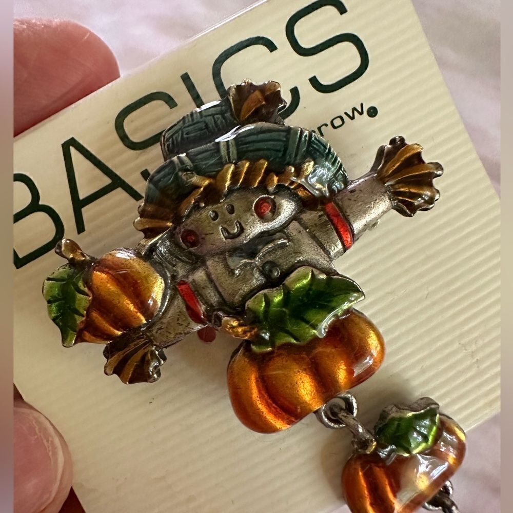 Brooch Pumpkin Scarecrow Brooch Pin Fall Harvest 12$